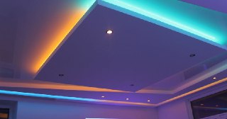 Натяжной потолок с подсветкой Саров, цена от 2157 руб.